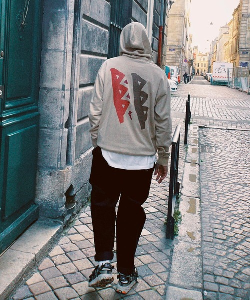 ddp（ディーディーピー）の「【ddp / ディーディーピー】ART GRAPHIC SWEAT PARKA / グラフィック パーカー（パーカー・メンズ・ブラック/ベージュ/ライトグレー・LARGE/MEDIUM/X-LARGE）」の6枚目の写真