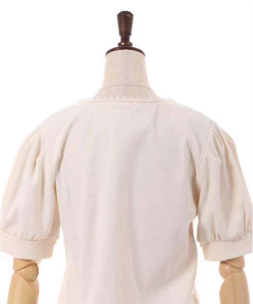 axes femme(アクシーズファム)の「ハーフジップパフ袖プルオーバー(Tシャツ/カットソー・レディース・キナリ/ピンク/ブラック・FREE)」の11枚目の写真