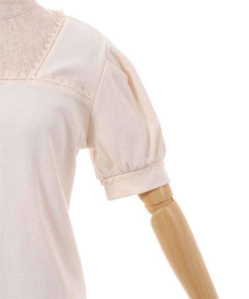 axes femme(アクシーズファム)の「ハーフジップパフ袖プルオーバー(Tシャツ/カットソー・レディース・キナリ/ピンク/ブラック・FREE)」の12枚目の写真
