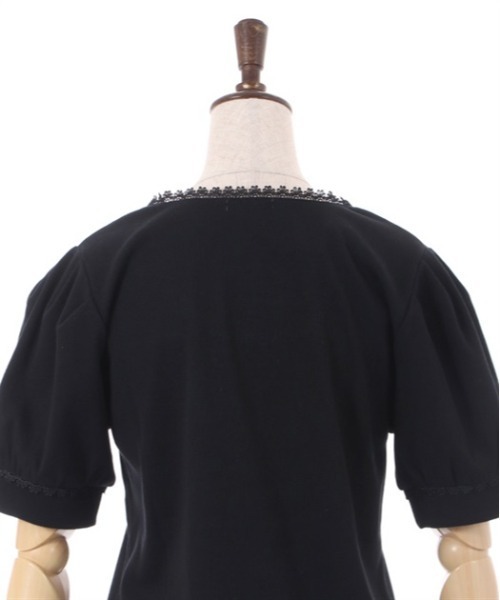 axes femme(アクシーズファム)の「ハーフジップパフ袖プルオーバー(Tシャツ/カットソー・レディース・キナリ/ピンク/ブラック・FREE)」の19枚目の写真
