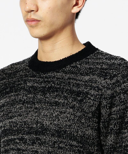 ROSE BUD COUPLES (ローズ バッド カップルズ)の「MK-15206 C/N L/S PE FETHER PILE(ニット/セーター・メンズ・チャコール/ネイビー・LARGE/MEDIUM)」の8枚目の写真