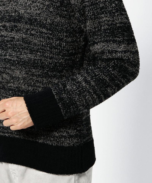 ROSE BUD COUPLES (ローズ バッド カップルズ)の「MK-15206 C/N L/S PE FETHER PILE(ニット/セーター・メンズ・チャコール/ネイビー・LARGE/MEDIUM)」の7枚目の写真