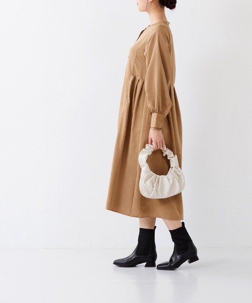 menue（メヌエ）の「スクエアトゥ リブニット デザインヒール ブーツ（ブーツ・レディース・ダークブラウン/アイボリー/ブラック・LL/M/S/L/3L/SS）」の12枚目の写真