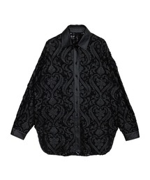 トップス AMERI FAKE LEATHER EMBROIDERY SHIRT AMERI FAKE LEATHER EMBROIDERY SHIRT