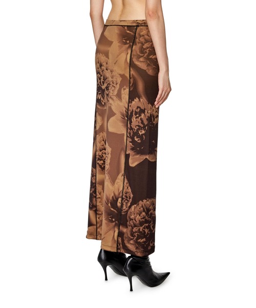 DIESEL（ディーゼル）の「レディース ロングスカート フラワー柄 スリム（スカート・レディース・ブラウン/ピンク・SMALL/MEDIUM/X-SMALL/LARGE）」の5枚目の写真