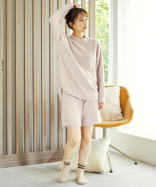 H*a様 ラブブ　クロスパッチ　ホワイトニット　3点セット cross marche（クロスマルシェ）の「【LAFUKU】マシュマロニットハーフ