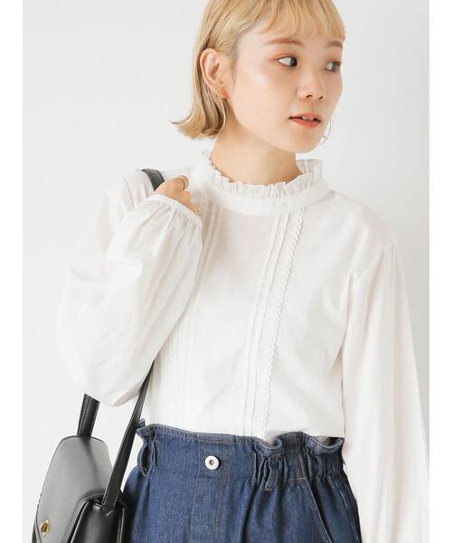 ehka sopo（エヘカソポ）の「ピコレーススタンドフリルブラウス（シャツ/ブラウス・レディース・キナリ/オフホワイト・F）」の22枚目の写真