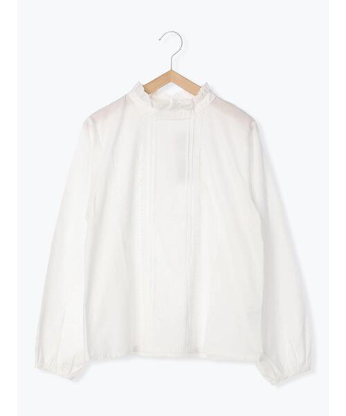 ehka sopo（エヘカソポ）の「ピコレーススタンドフリルブラウス（シャツ/ブラウス・レディース・キナリ/オフホワイト・F）」の10枚目の写真