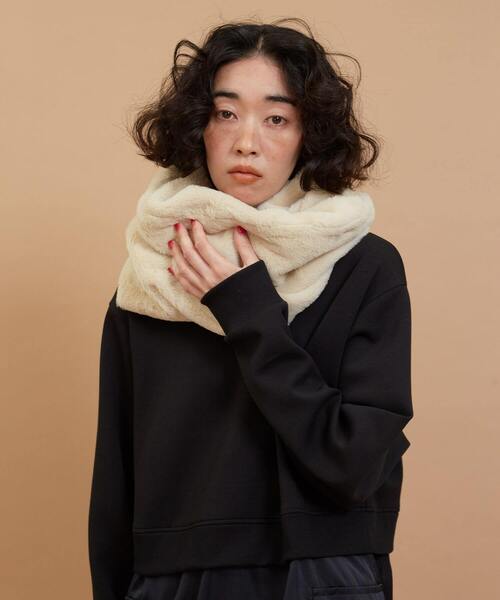 FRAPBOIS（フラボア）の「ファースヌード（その他・レディース・ダークグリーン/オフホワイト/ブラウン・FREE）」の7枚目の写真