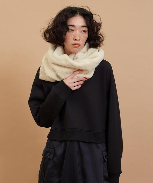 FRAPBOIS（フラボア）の「ファースヌード（その他・レディース・ダークグリーン/オフホワイト/ブラウン・FREE）」の8枚目の写真