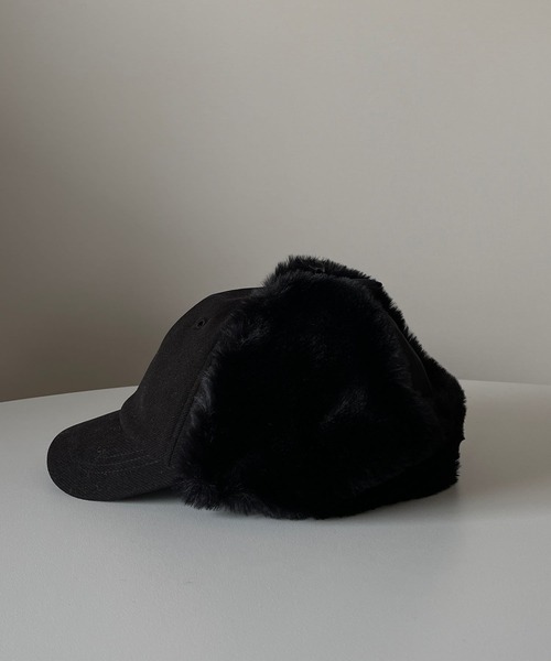 wee9s（ウィークス）の「2way flight cap / ツーウェイフライトキャップ（キャップ・レディース・ブラック/ベージュ・FREE）」の3枚目の写真