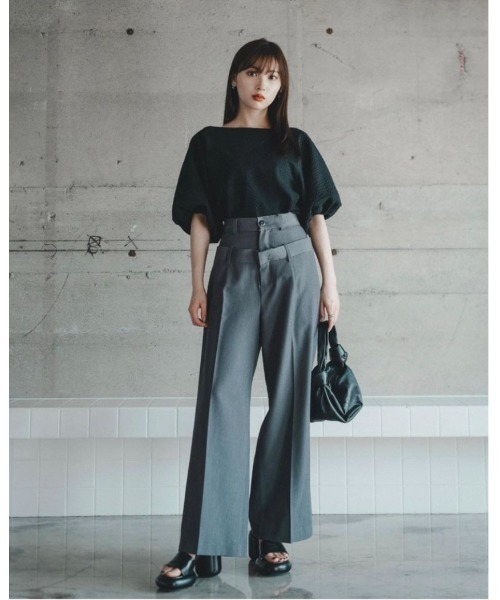 LEANN MOMENT（リーンモーメント）の「Double Waist Pants