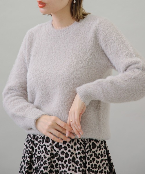 URBAN RESEARCH Sonny Label(アーバンリサーチサニーレーベル)の「ヘアリーニットプルオーバー(ニット/セーター・レディース・ブラック/ブルー/ライトベージュ・FREE)」の10枚目の写真