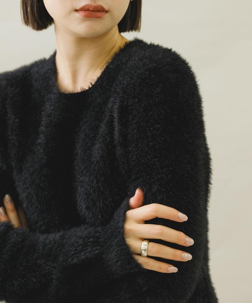URBAN RESEARCH Sonny Label(アーバンリサーチサニーレーベル)の「ヘアリーニットプルオーバー(ニット/セーター・レディース・ブラック/ブルー/ライトベージュ・FREE)」の19枚目の写真