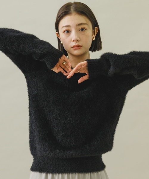 URBAN RESEARCH Sonny Label(アーバンリサーチサニーレーベル)の「ヘアリーニットプルオーバー(ニット/セーター・レディース・ブラック/ブルー/ライトベージュ・FREE)」の21枚目の写真