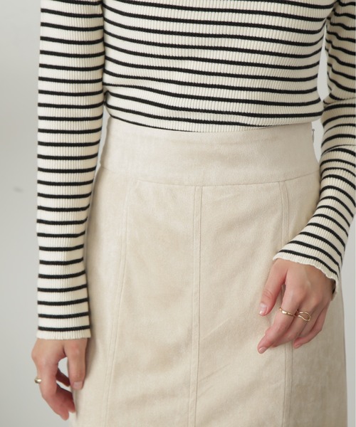 FREE'S MART（フリーズマート）の「【Sシリーズ対応】フェイクスウェードマーメイドスカート（スカート・レディース・カーキ/モカ/オフホワイト・X-SMALL/SMALL/MEDIUM）」の10枚目の写真