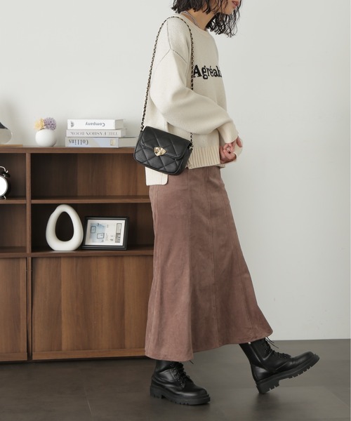 FREE'S MART（フリーズマート）の「【Sシリーズ対応】フェイクスウェードマーメイドスカート（スカート・レディース・カーキ/モカ/オフホワイト・X-SMALL/SMALL/MEDIUM）」の15枚目の写真