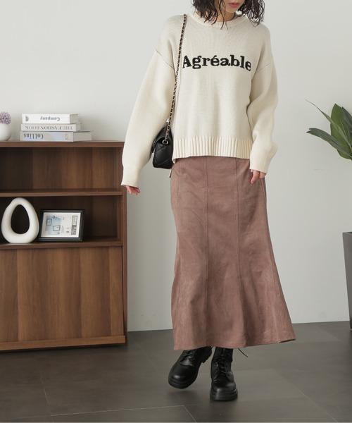 FREE'S MART（フリーズマート）の「【Sシリーズ対応】フェイクスウェードマーメイドスカート（スカート・レディース・カーキ/モカ/オフホワイト・X-SMALL/SMALL/MEDIUM）」の16枚目の写真