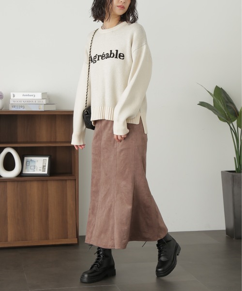 FREE'S MART（フリーズマート）の「【Sシリーズ対応】フェイクスウェードマーメイドスカート（スカート・レディース・カーキ/モカ/オフホワイト・X-SMALL/SMALL/MEDIUM）」の17枚目の写真