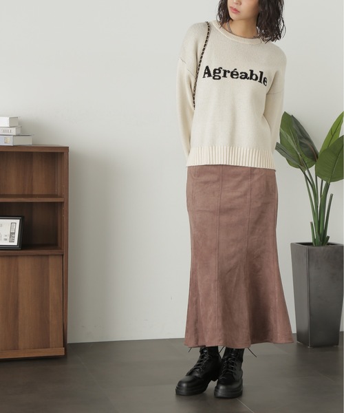 FREE'S MART（フリーズマート）の「【Sシリーズ対応】フェイクスウェードマーメイドスカート（スカート・レディース・カーキ/モカ/オフホワイト・X-SMALL/SMALL/MEDIUM）」の18枚目の写真