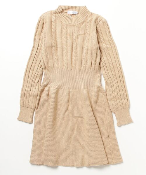 Miniministore(ミニミニストア)の「ケーブル編みニットミニワンピース 韓国風(ワンピース・レディース・ブラウン/ワインレッド/ブラック/クリーム・フリー)」の14枚目の写真