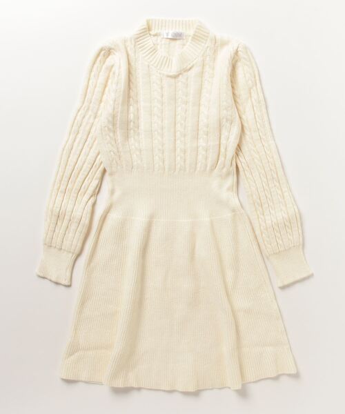 Miniministore(ミニミニストア)の「ケーブル編みニットミニワンピース 韓国風(ワンピース・レディース・ブラウン/ワインレッド/ブラック/クリーム・フリー)」の15枚目の写真