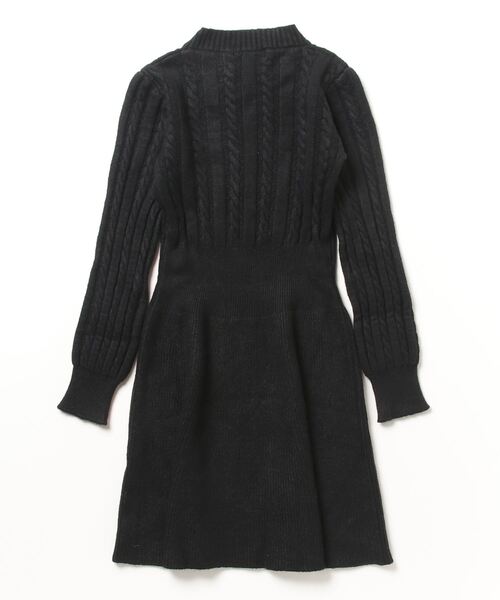 Miniministore(ミニミニストア)の「ケーブル編みニットミニワンピース 韓国風(ワンピース・レディース・ブラウン/ワインレッド/ブラック/クリーム・フリー)」の17枚目の写真