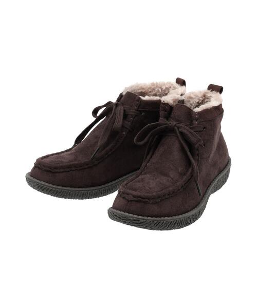 Samansa Mos2（サマンサ モスモス）の「中ボアモカシンブーツ（ドレスシューズ・レディース・ベージュ/ブラウン・M/L）」の8枚目の写真