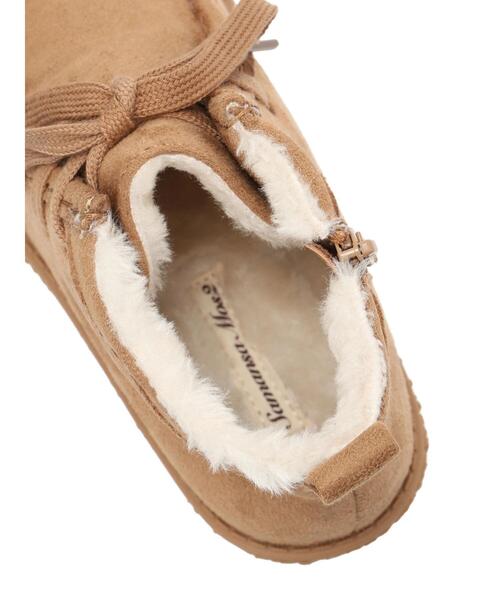 Samansa Mos2（サマンサ モスモス）の「中ボアモカシンブーツ（ドレスシューズ・レディース・ベージュ/ブラウン・M/L）」の13枚目の写真