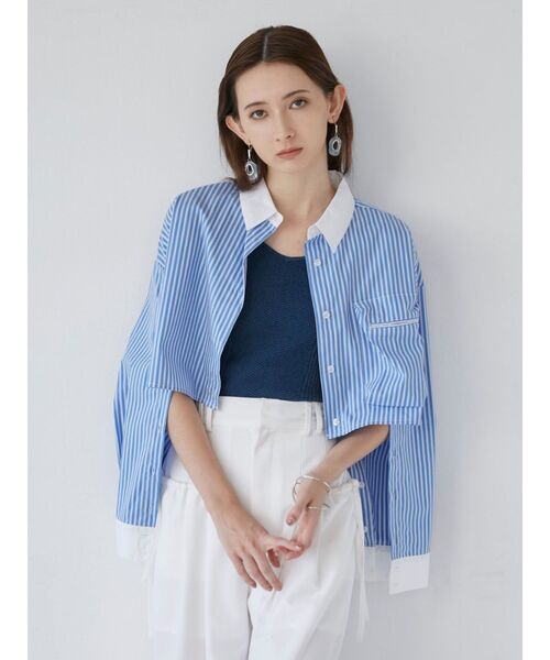 MURUA（ムルーア）の「3Dポケットクロップトシャツ（シャツ/ブラウス・レディース・ホワイト/その他/その他2/イエロー・FREE）」の6枚目の写真