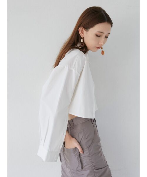 MURUA（ムルーア）の「3Dポケットクロップトシャツ（シャツ/ブラウス・レディース・ホワイト/その他/その他2/イエロー・FREE）」の9枚目の写真