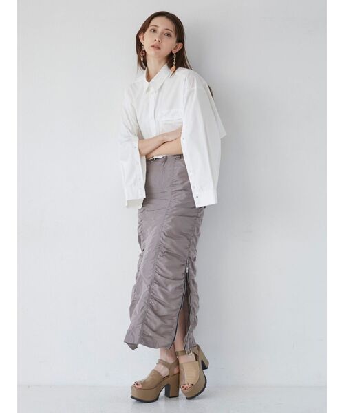 MURUA（ムルーア）の「3Dポケットクロップトシャツ（シャツ/ブラウス・レディース・ホワイト/その他/その他2/イエロー・FREE）」の10枚目の写真