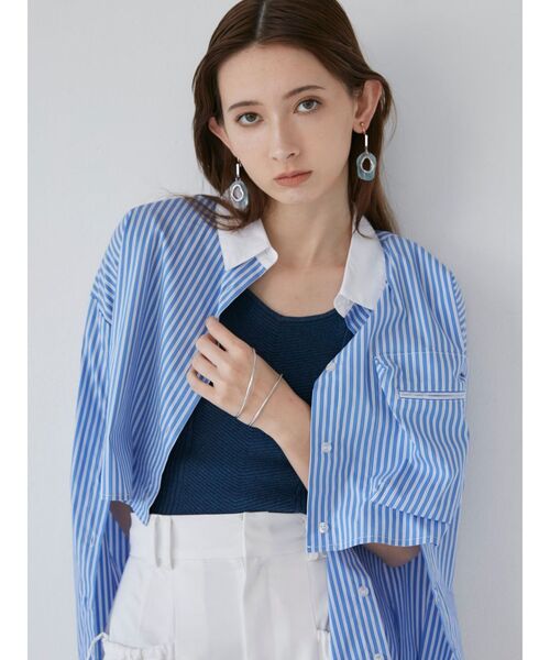 MURUA（ムルーア）の「3Dポケットクロップトシャツ（シャツ/ブラウス・レディース・ホワイト/その他/その他2/イエロー・FREE）」の14枚目の写真