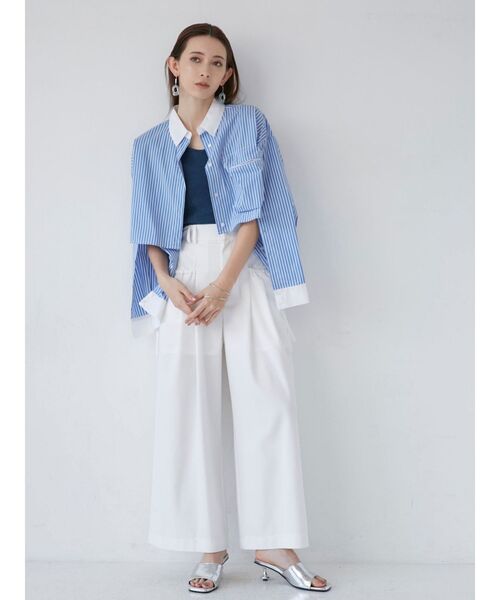 MURUA（ムルーア）の「3Dポケットクロップトシャツ（シャツ/ブラウス・レディース・ホワイト/その他/その他2/イエロー・FREE）」の15枚目の写真