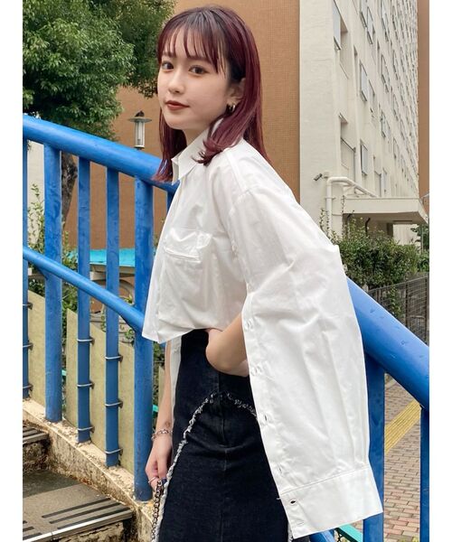 MURUA（ムルーア）の「3Dポケットクロップトシャツ（シャツ/ブラウス・レディース・ホワイト/その他/その他2/イエロー・FREE）」の20枚目の写真