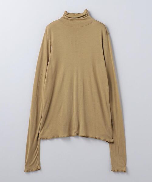 6（ロク）の「＜6(ROKU)＞レーヨン テンジク タートルネック（Tシャツ