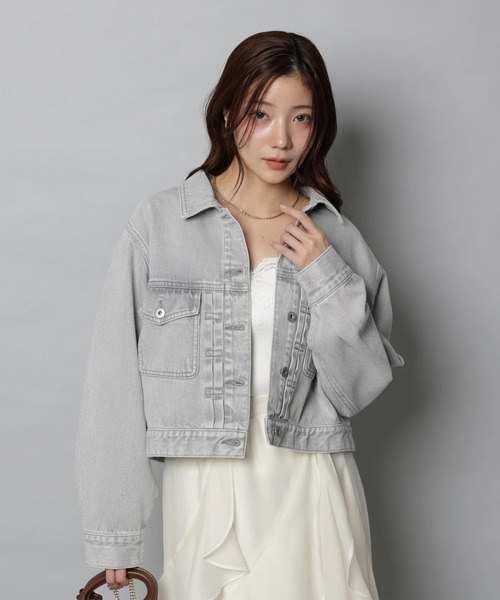 Apuweiser-riche(アプワイザーリッシェ)の「ショートGジャン(その他アウター・レディース・ライトブルー/ホワイト/ネイビー・1/2)」の10枚目の写真