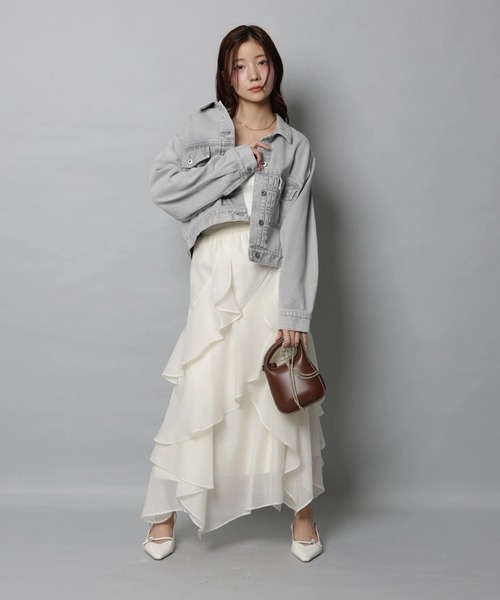 Apuweiser-riche(アプワイザーリッシェ)の「ショートGジャン(その他アウター・レディース・ライトブルー/ホワイト/ネイビー・1/2)」の15枚目の写真