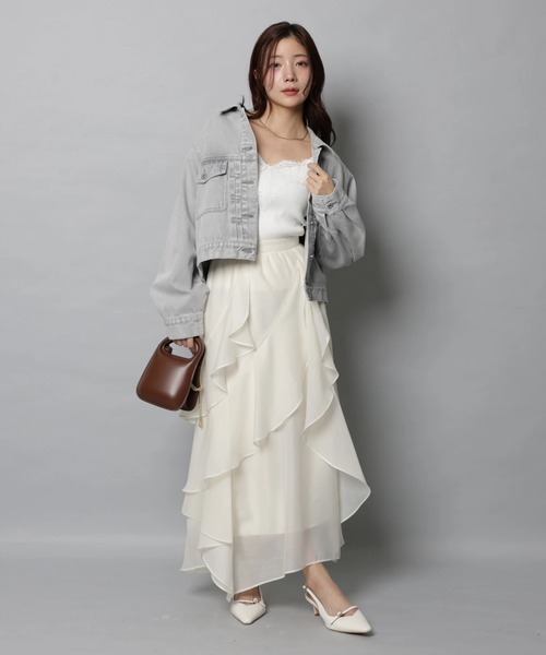 Apuweiser-riche(アプワイザーリッシェ)の「ショートGジャン(その他アウター・レディース・ライトブルー/ホワイト/ネイビー・1/2)」の18枚目の写真