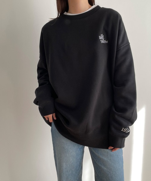 CANAL JEAN（キャナルジーン）の「1975 TOKYO　NewPoint起毛トレーナー（スウェット・レディース・ブラック/アッシュ・LARGE/X-LARGE）」の2枚目の写真