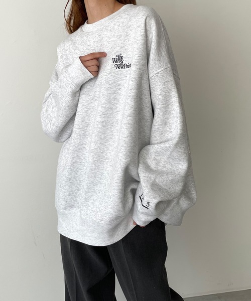 CANAL JEAN（キャナルジーン）の「1975 TOKYO　NewPoint起毛トレーナー（スウェット・レディース・ブラック/アッシュ・LARGE/X-LARGE）」の6枚目の写真