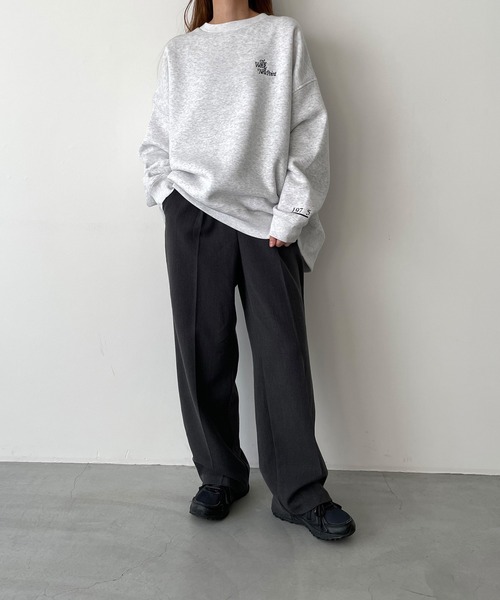 CANAL JEAN（キャナルジーン）の「1975 TOKYO　NewPoint起毛トレーナー（スウェット・レディース・ブラック/アッシュ・LARGE/X-LARGE）」の9枚目の写真