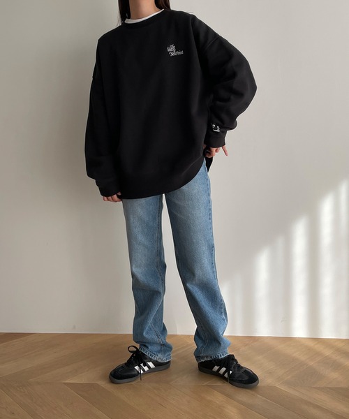 CANAL JEAN（キャナルジーン）の「1975 TOKYO　NewPoint起毛トレーナー（スウェット・レディース・ブラック/アッシュ・LARGE/X-LARGE）」の5枚目の写真