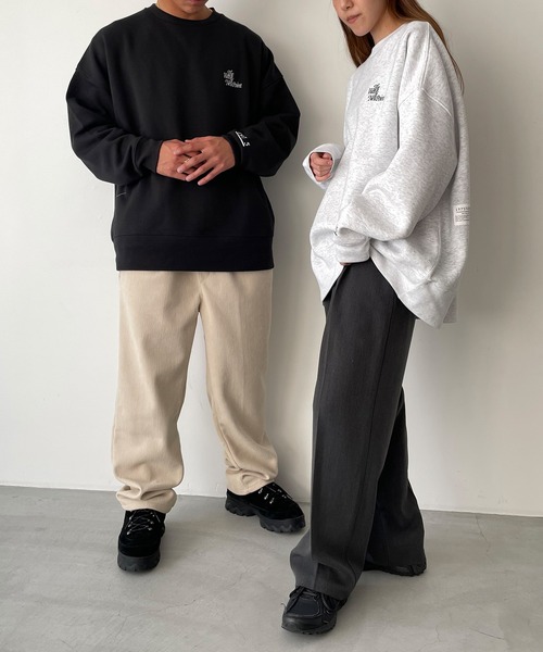 CANAL JEAN（キャナルジーン）の「1975 TOKYO　NewPoint起毛トレーナー（スウェット・レディース・ブラック/アッシュ・LARGE/X-LARGE）」の10枚目の写真