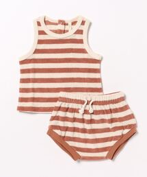 Quincy Mae（クインシーメイ）の「/Quincy Mae/TERRY TANK + SHORT SET | AMBER-STRIPE（その他ベビー用品）」