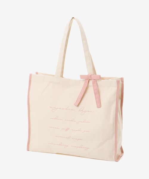MAJESTIC LEGON(マジェスティックレゴン)の「カラーパイピングトート(トートバッグ・レディース・ピンク/ライトグリーン/サックスブルー/ブラック/ライトイエロー・FREE)」の12枚目の写真