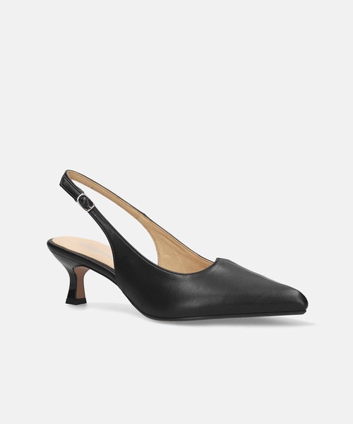 MAMIAN(マミアン)の「ポインテッドトゥ ハートカット バックストラップ パンプス(5.5cmヒール)(パンプス・レディース・グレイッシュベージュ/ライトイエロー/ブラック/シルバー・M/L/LL/S)」の12枚目の写真