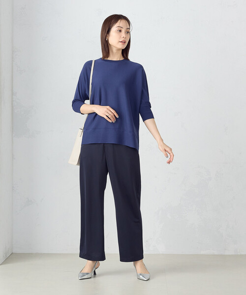 COMME CA ISM(コムサイズム)の「ドルマンニット(ニット/セーター・レディース・サックスブルー/ネイビー/ベージュ/イエロー・FREE)」の11枚目の写真