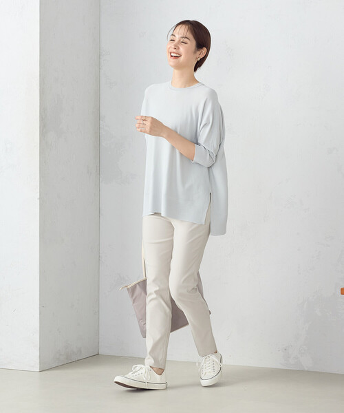 COMME CA ISM(コムサイズム)の「ドルマンニット(ニット/セーター・レディース・サックスブルー/ネイビー/ベージュ/イエロー・FREE)」の13枚目の写真