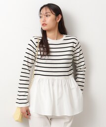 OPAQUE.CLIP | ペプラムドッキングニット【洗濯機洗い可】(ニット/セーター)